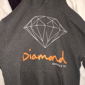 Diamond supply co dark grey hoodie